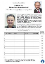 Unterschriftenliste für Noorollah Ghabitizadeh